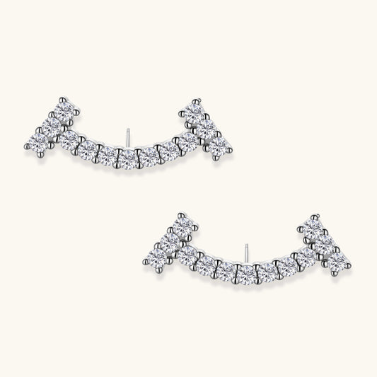 Cosmic Arc Moissanite Climbers