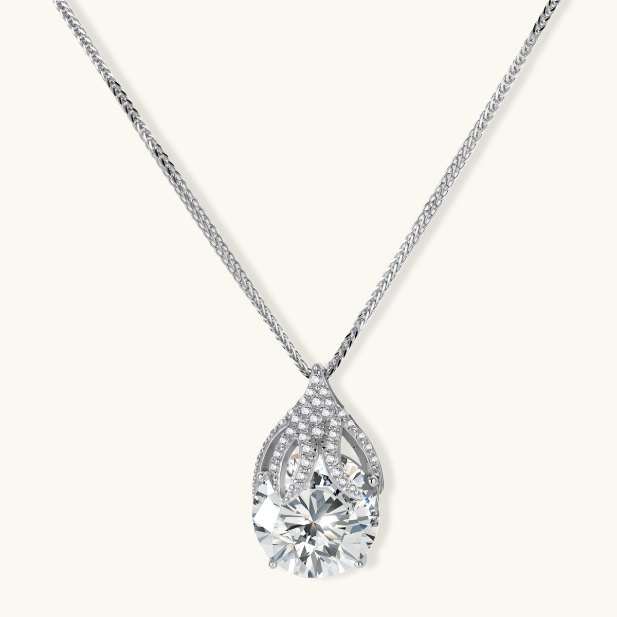 Teardrop Brilliance Moissanite Necklace