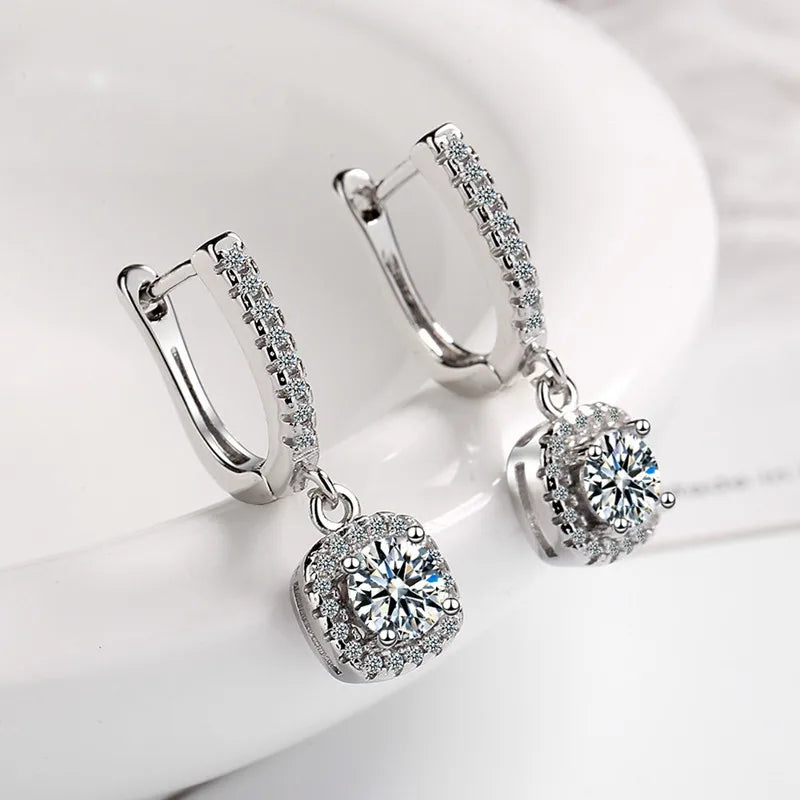 1–3 CT Moissanite Drop Earrings