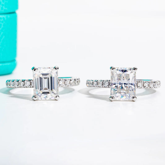 3 CT Radiant Cut Moissanite Engagement Ring