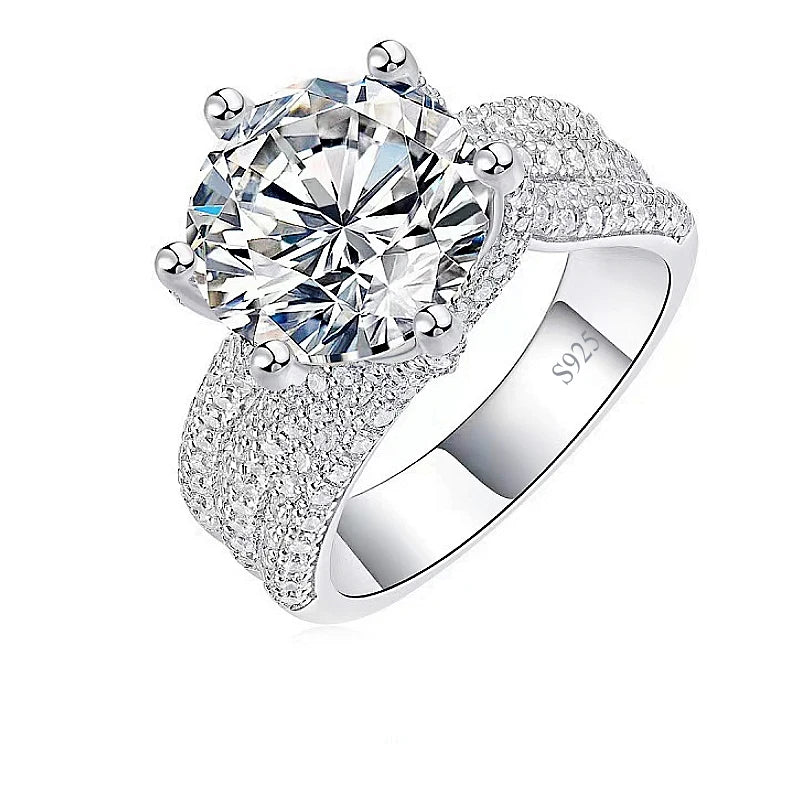 3–5 CT Round Moissanite Eternity Ring