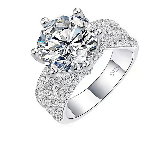 3–5 CT Round Moissanite Eternity Ring