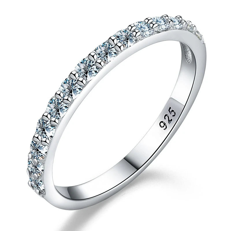 Prong-Set Moissanite Wedding Band