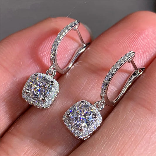 1–3 CT Moissanite Drop Earrings