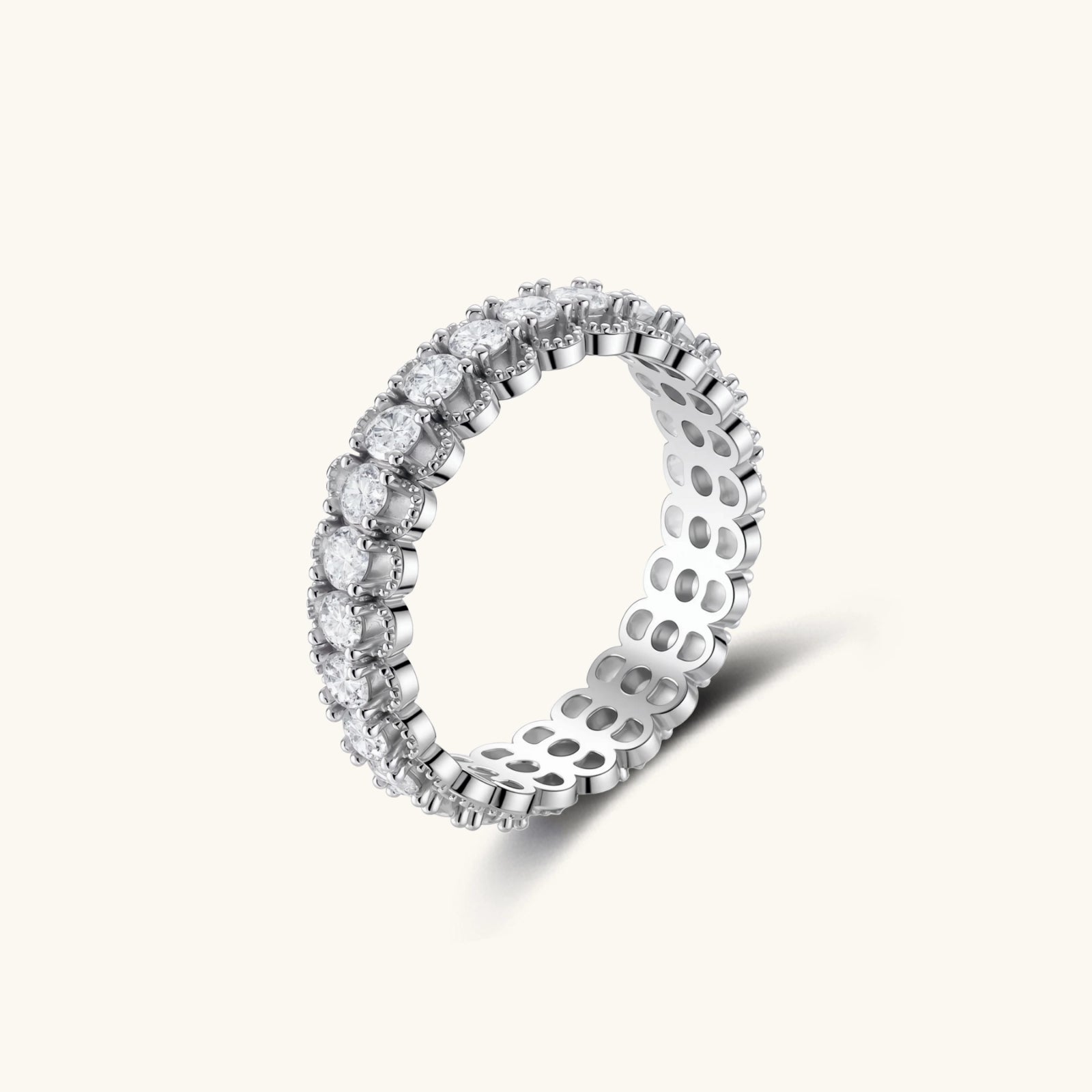 0.06 CT Milgrain Eternity-Style Moissanite Band
