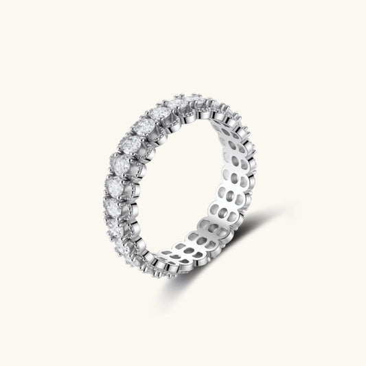 Milgrain Eternity-Style Moissanite Band