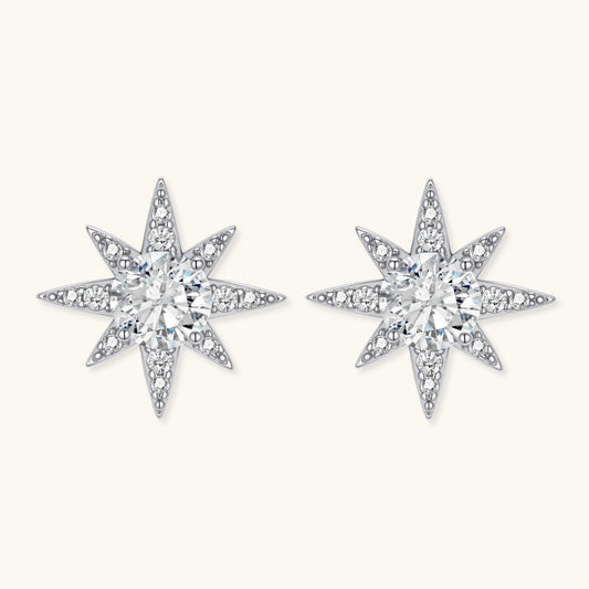 Celestial Star Moissanite Studs