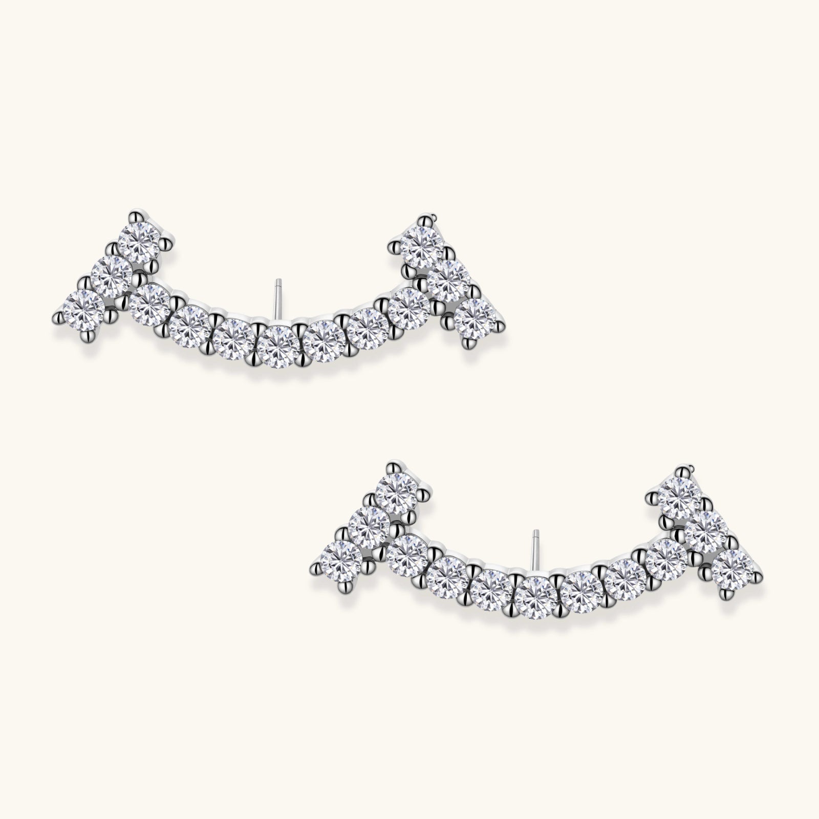0.015 CT Cosmic Arc Moissanite Climbers