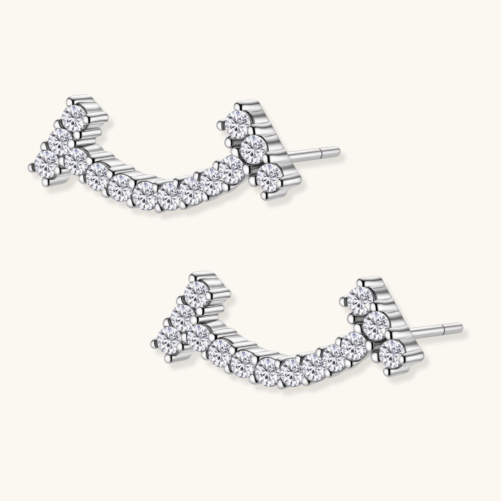 0.015 CT Cosmic Arc Moissanite Climbers