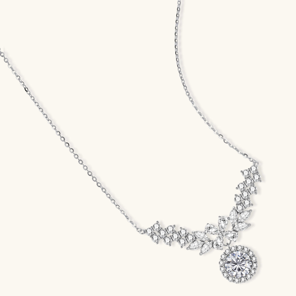 Celestial Wings Moissanite Statement Necklace