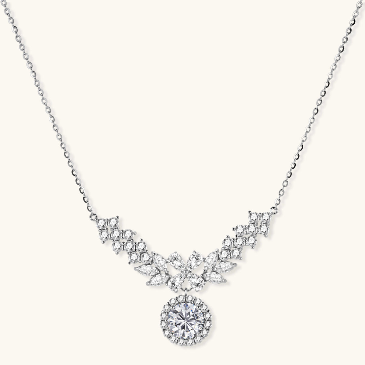 Celestial Wings Moissanite Statement Necklace