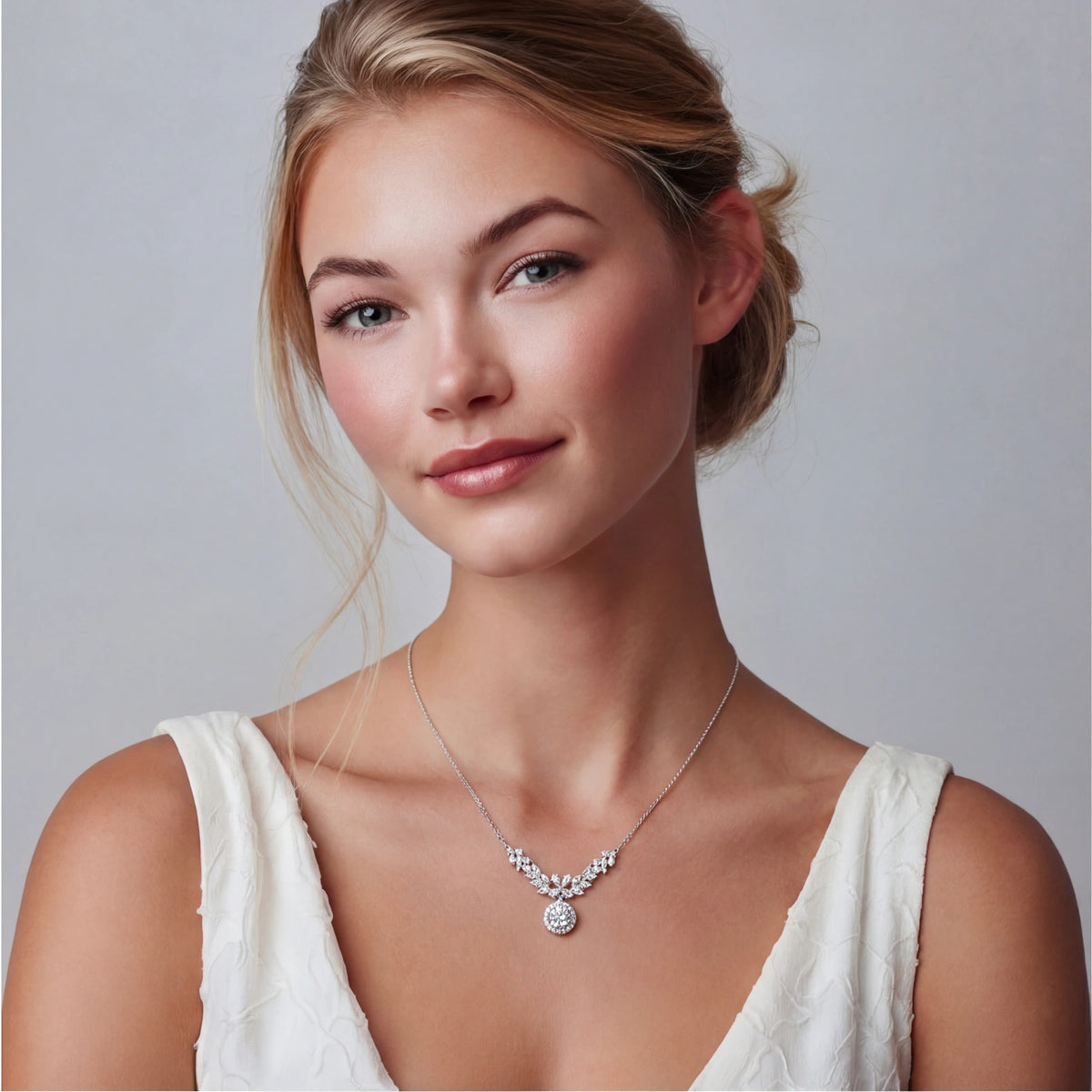 Celestial Wings Moissanite Statement Necklace