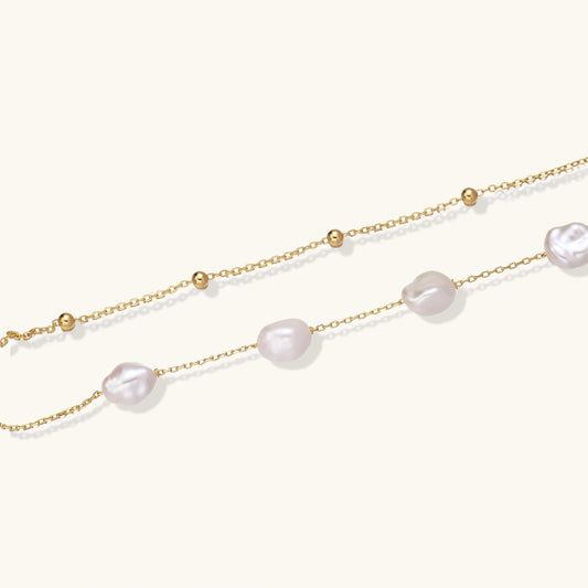 Baroque Pearl Layered Bracelet