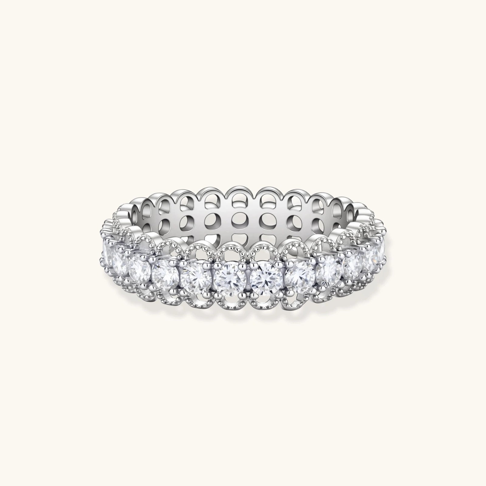 0.06 CT Milgrain Eternity-Style Moissanite Band