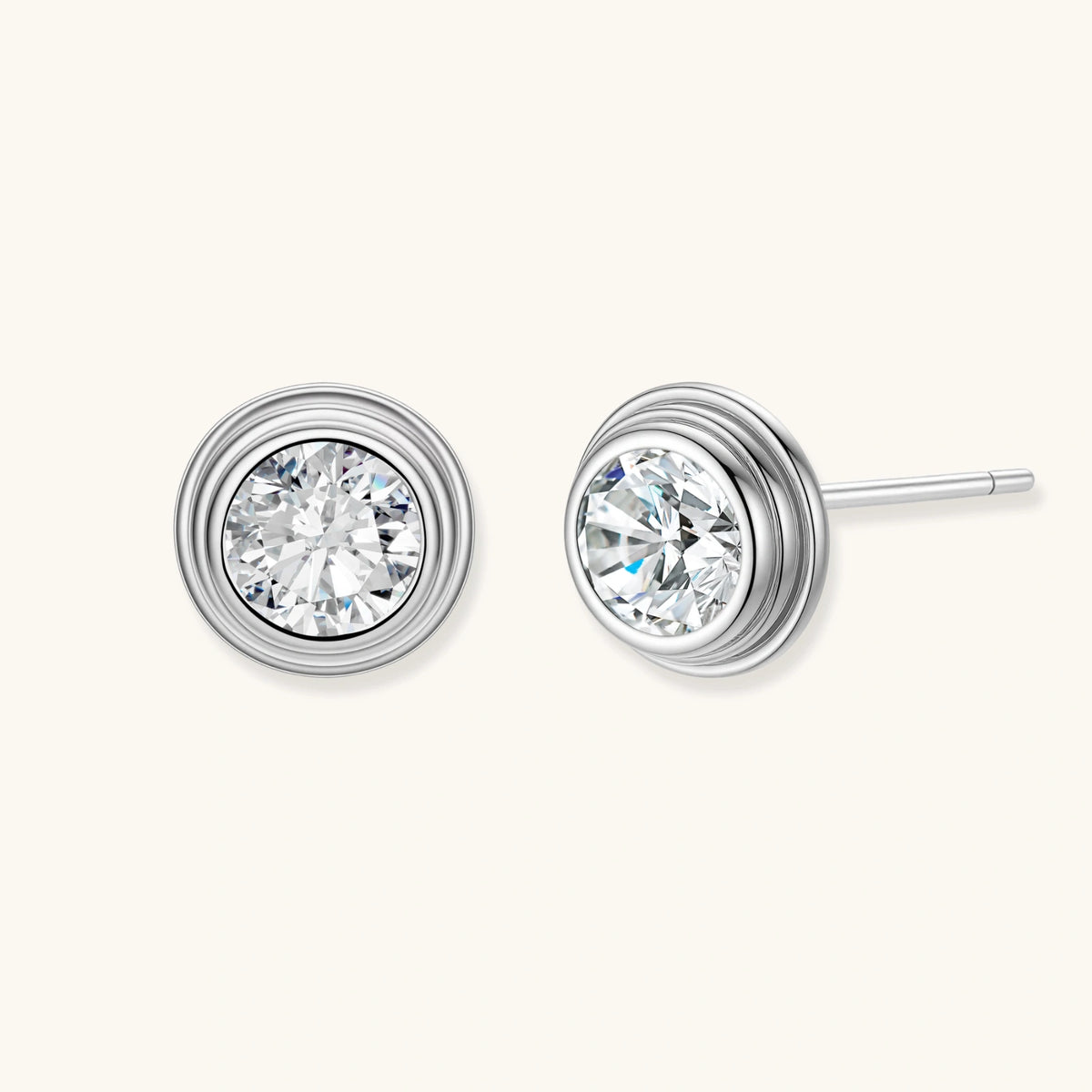 Orbit Moissanite Stud Earrings