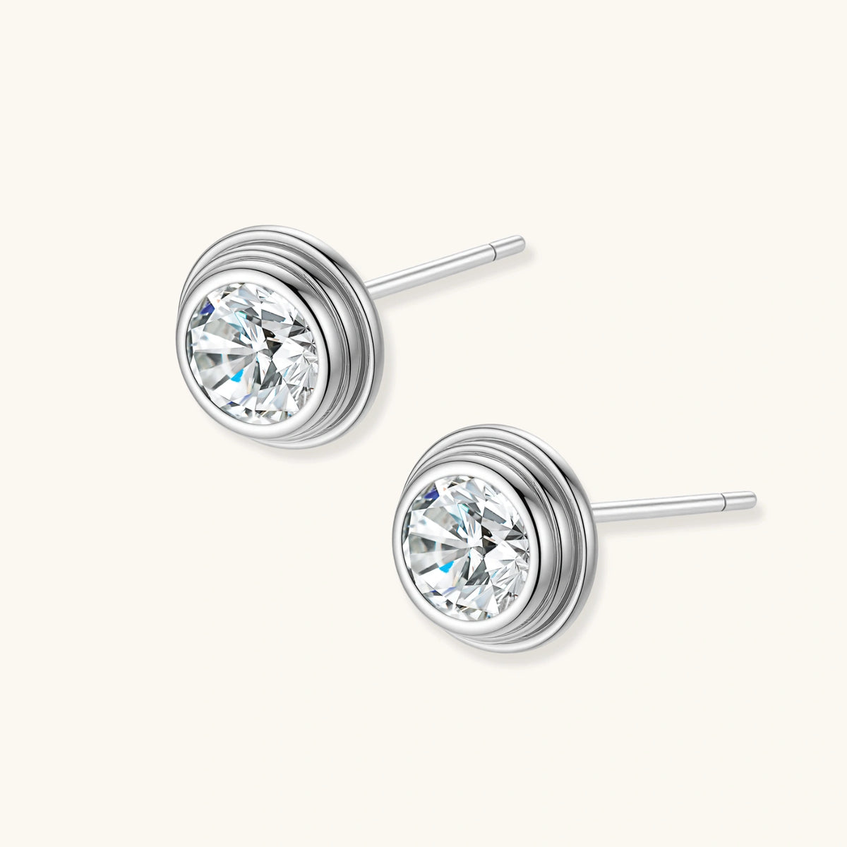 Orbit Moissanite Stud Earrings