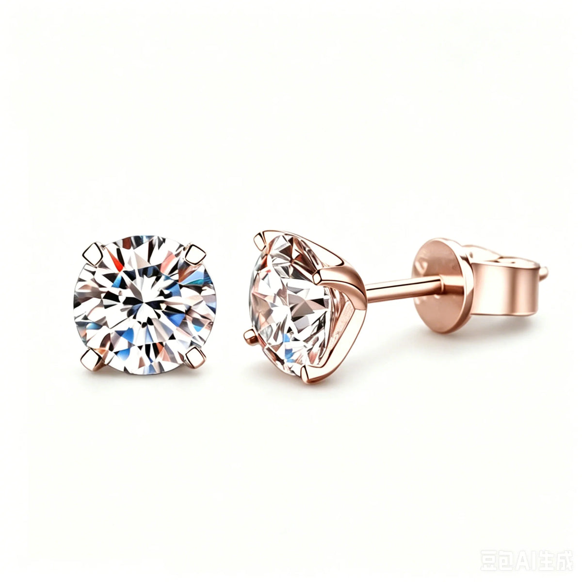 KANOLAN Moissanite Earrings for Women Man 0.2-4ct D VVS1 GRA Certified Round Brilliant Cut Lab Diamond s925 Silver Stud Earring