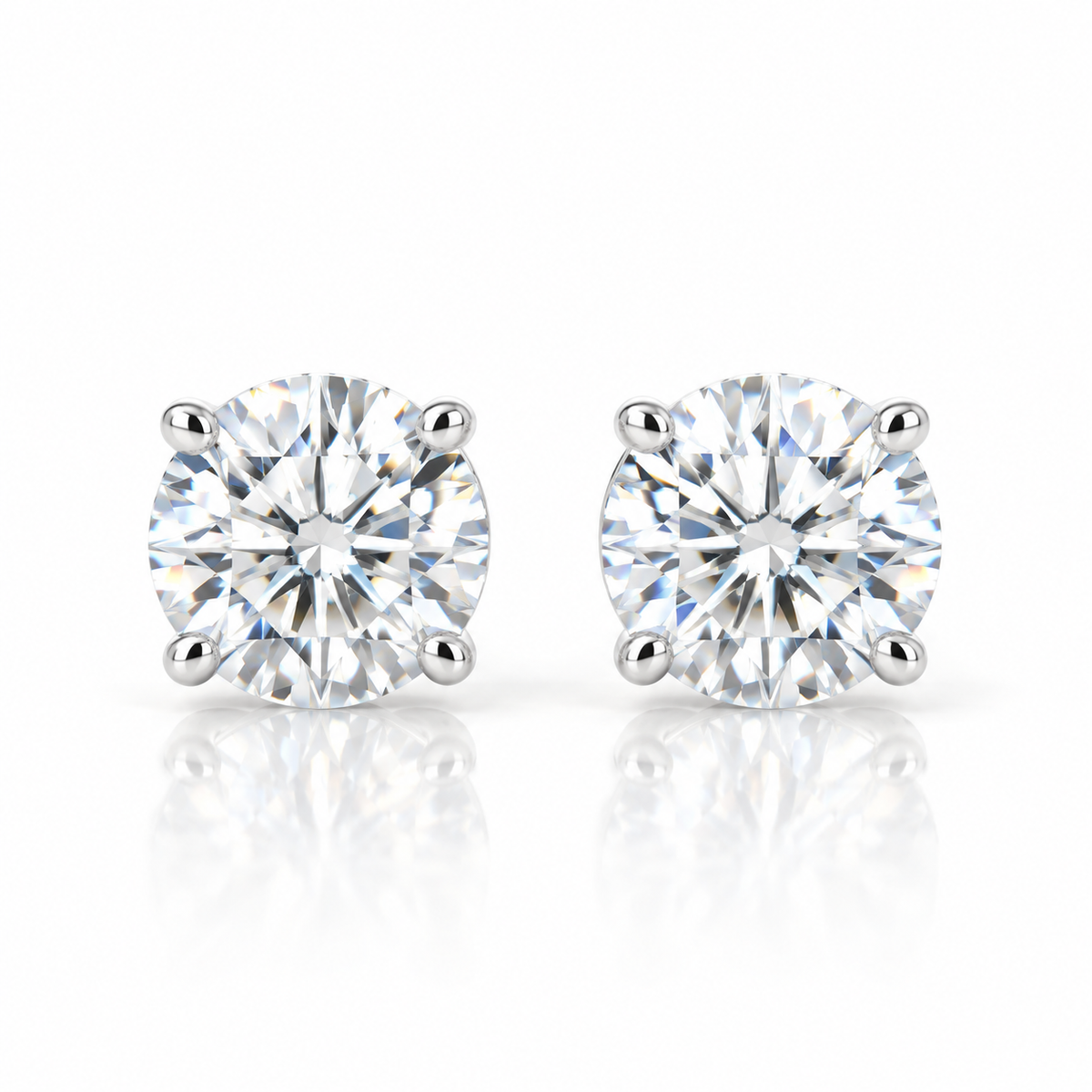Bloom Moissanite Stud Earrings