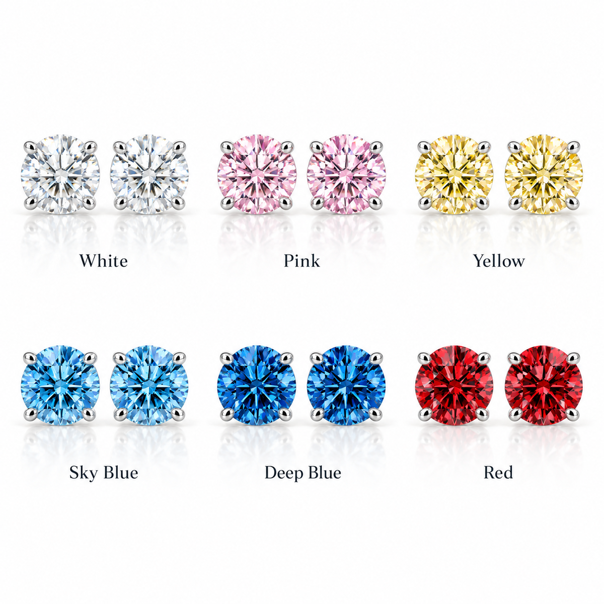 Bloom Moissanite Stud Earrings