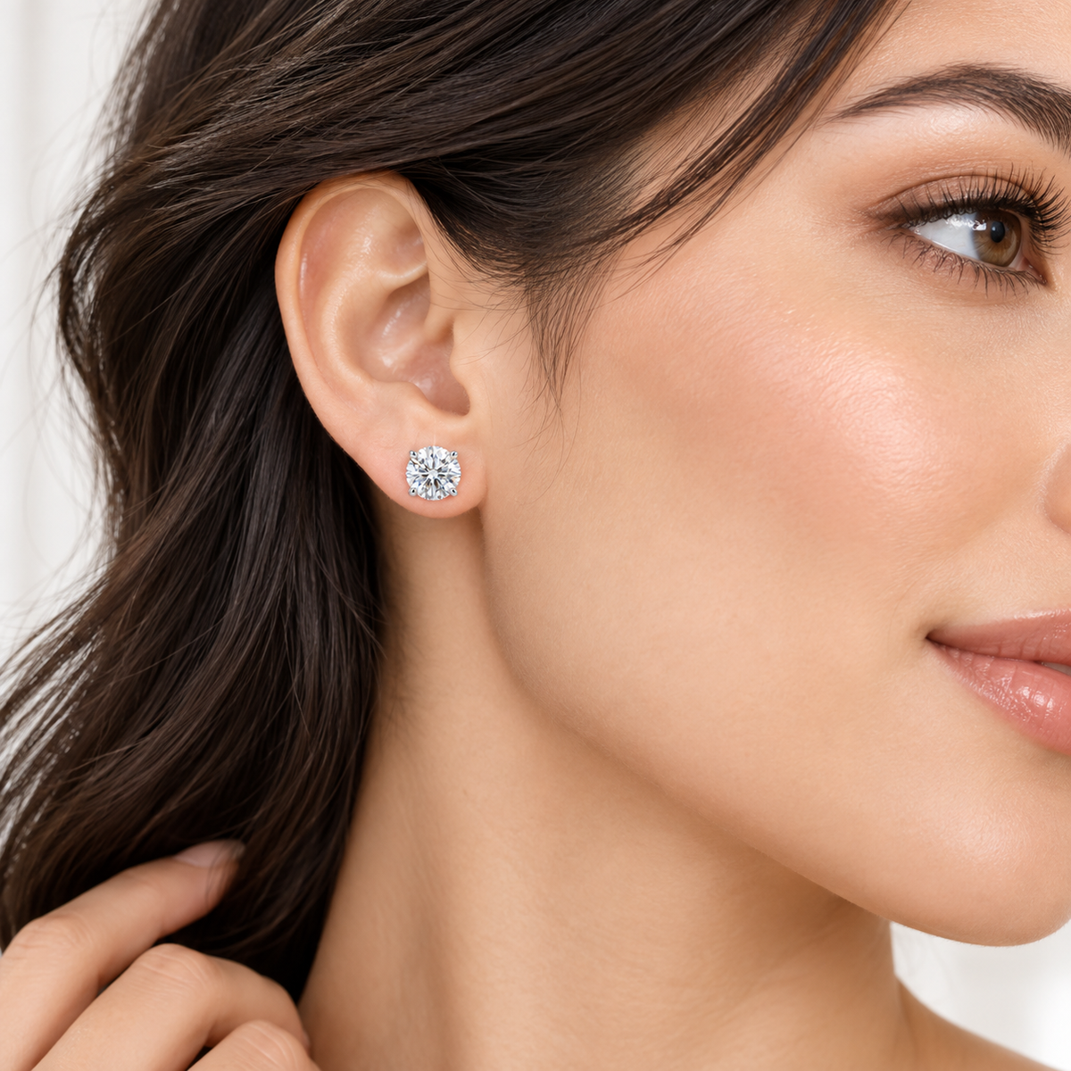 Bloom Moissanite Stud Earrings