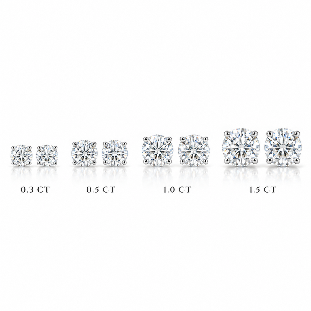 Bloom Moissanite Stud Earrings