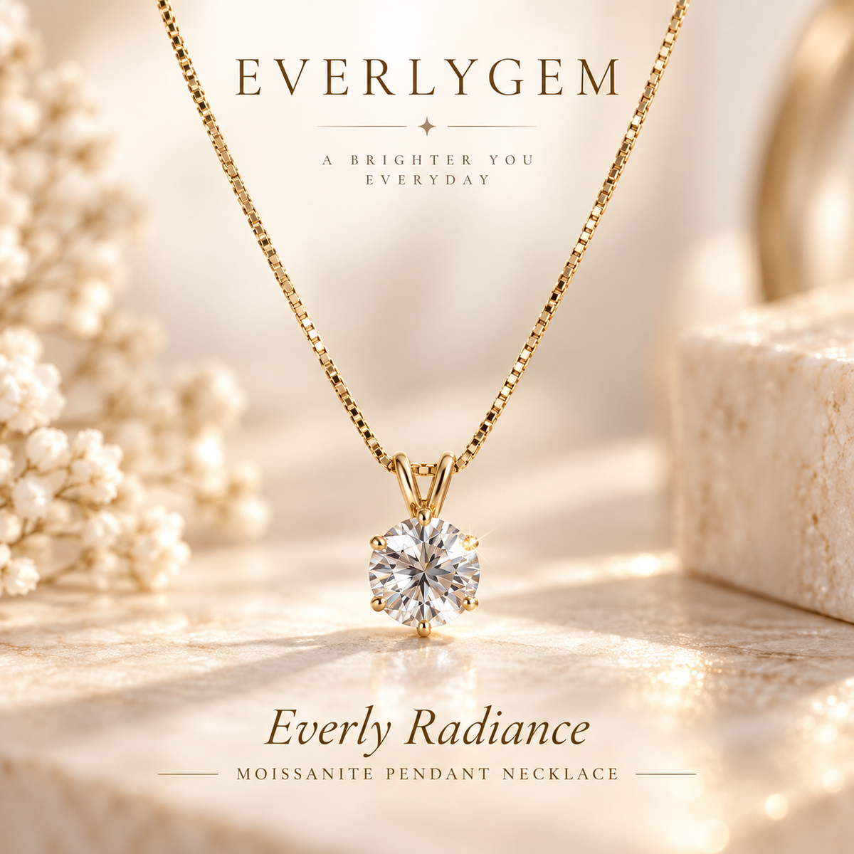 0.5–5 CT Classic Moissanite Pendant Necklace