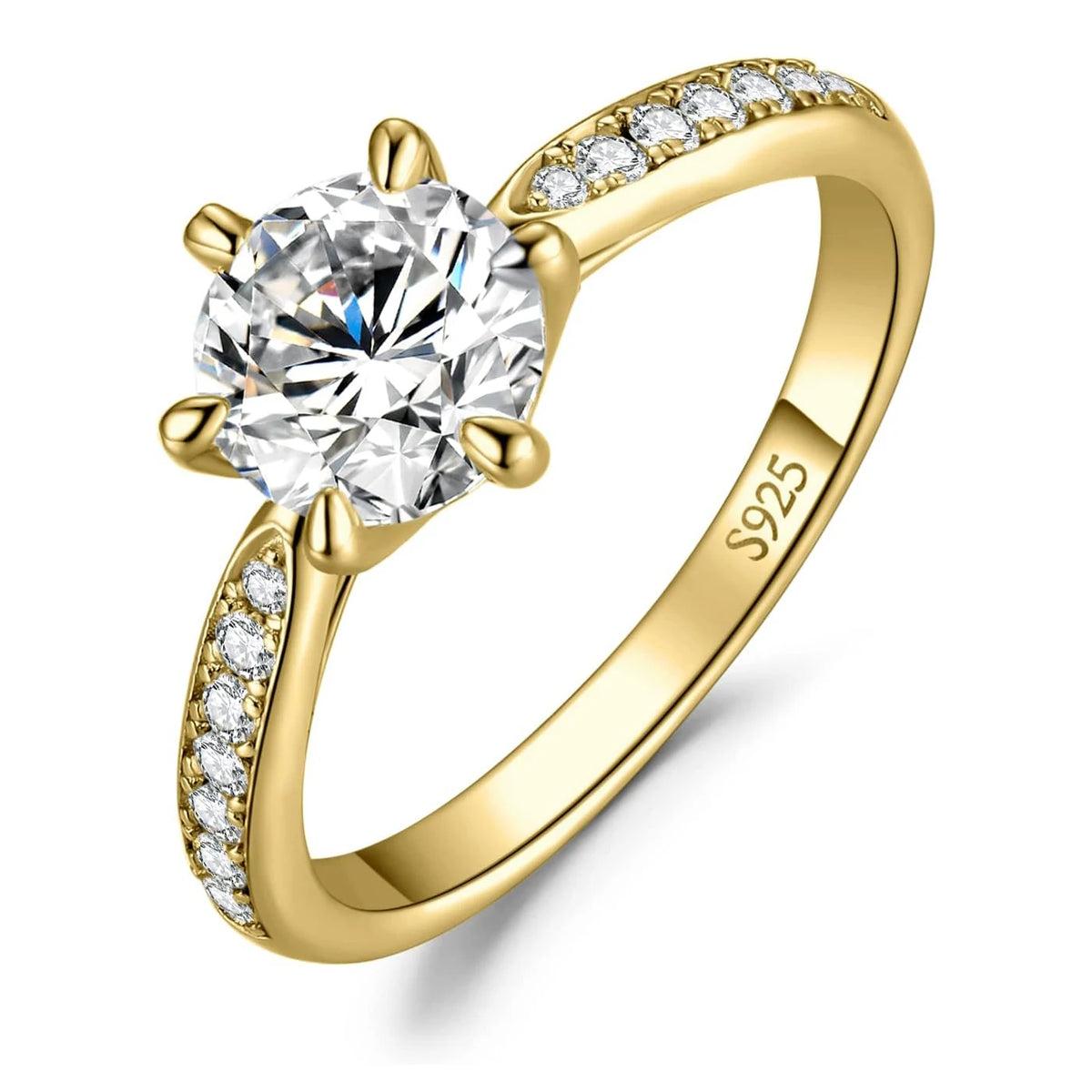 1 CT Round Moissanite Promise Ring