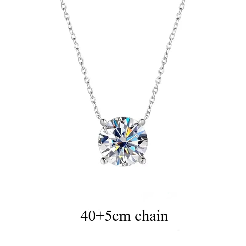 Smyoue Certified 1-5CT Real Moissanite Jewelry Sets for Women Men Lab Diamond D Vvs1 Dainty Brilliant s925 Sterling Silver Set