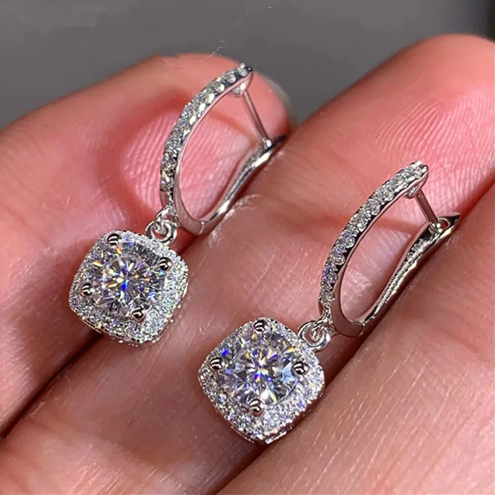 1–3 CT Moissanite Drop Earrings