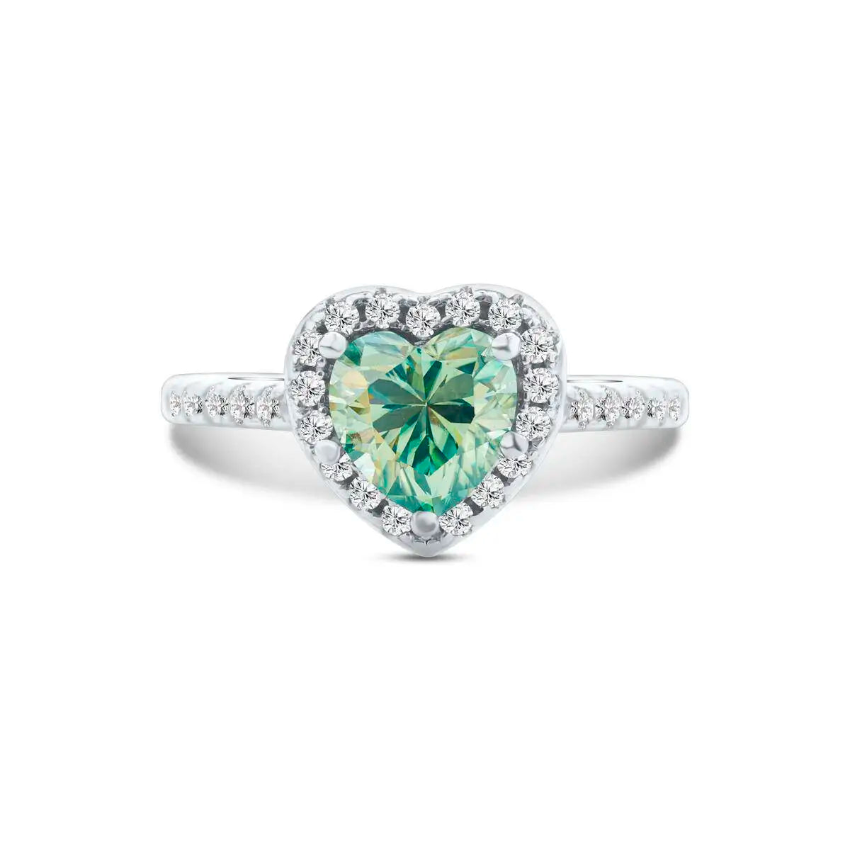 D Color Moissanite Women's Ring Real 925 Sterling Silver Heart-shaped Shining Ring With Certificate Proposal Luxury Jewelry Gift