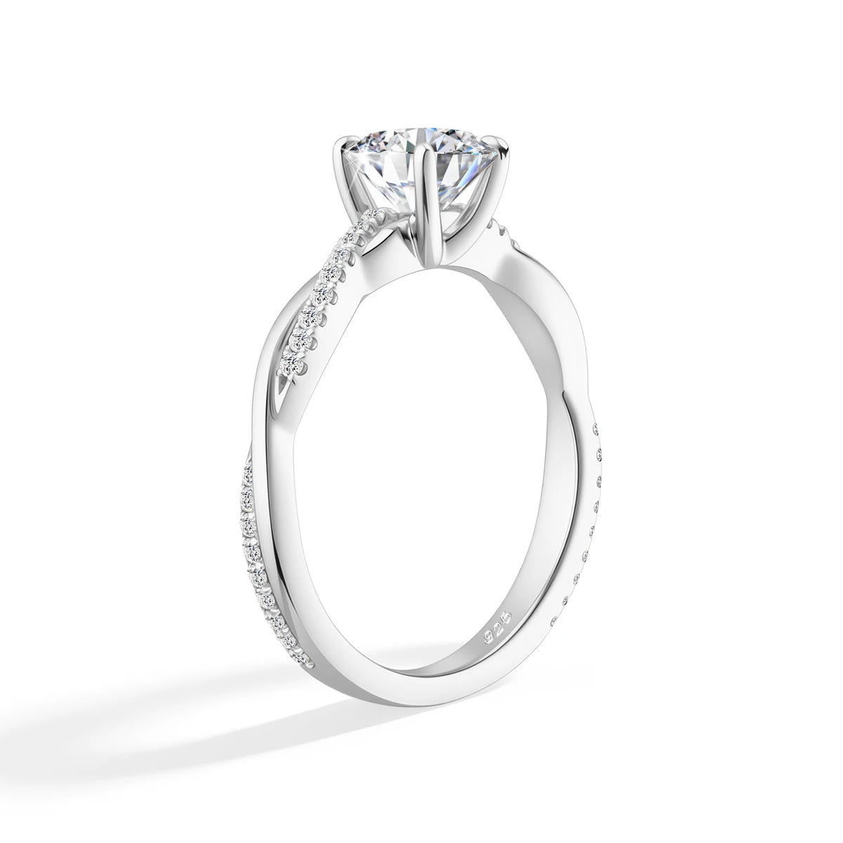 Oval Cut Moissanite Bridal Ring Set 2CT 925 Silver Brilliant Twisted Band Wedding Set Elegant Gift for Women Anniversary Jewelry