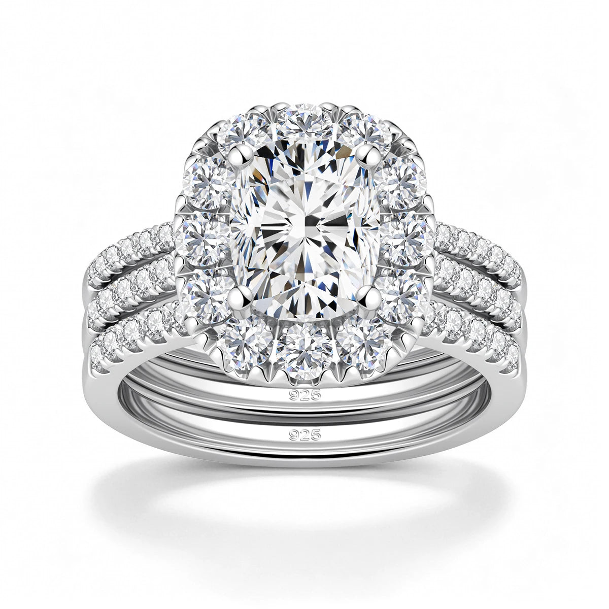 7*9mm 3CT Moissanite Female Rings 925 Sterling Silver Cushion Cut Lab Diamond Rings for Women Wedding Engagement Jewelry