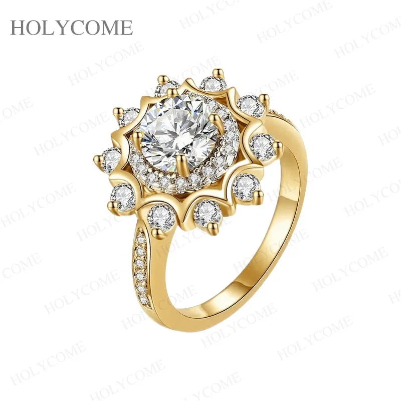 925 Sterling Silver Moissanite Ring Multiple Styles D Color With GRA VVS1 Wedding Ring Bandal Set Gold Plated Jewelry For Women