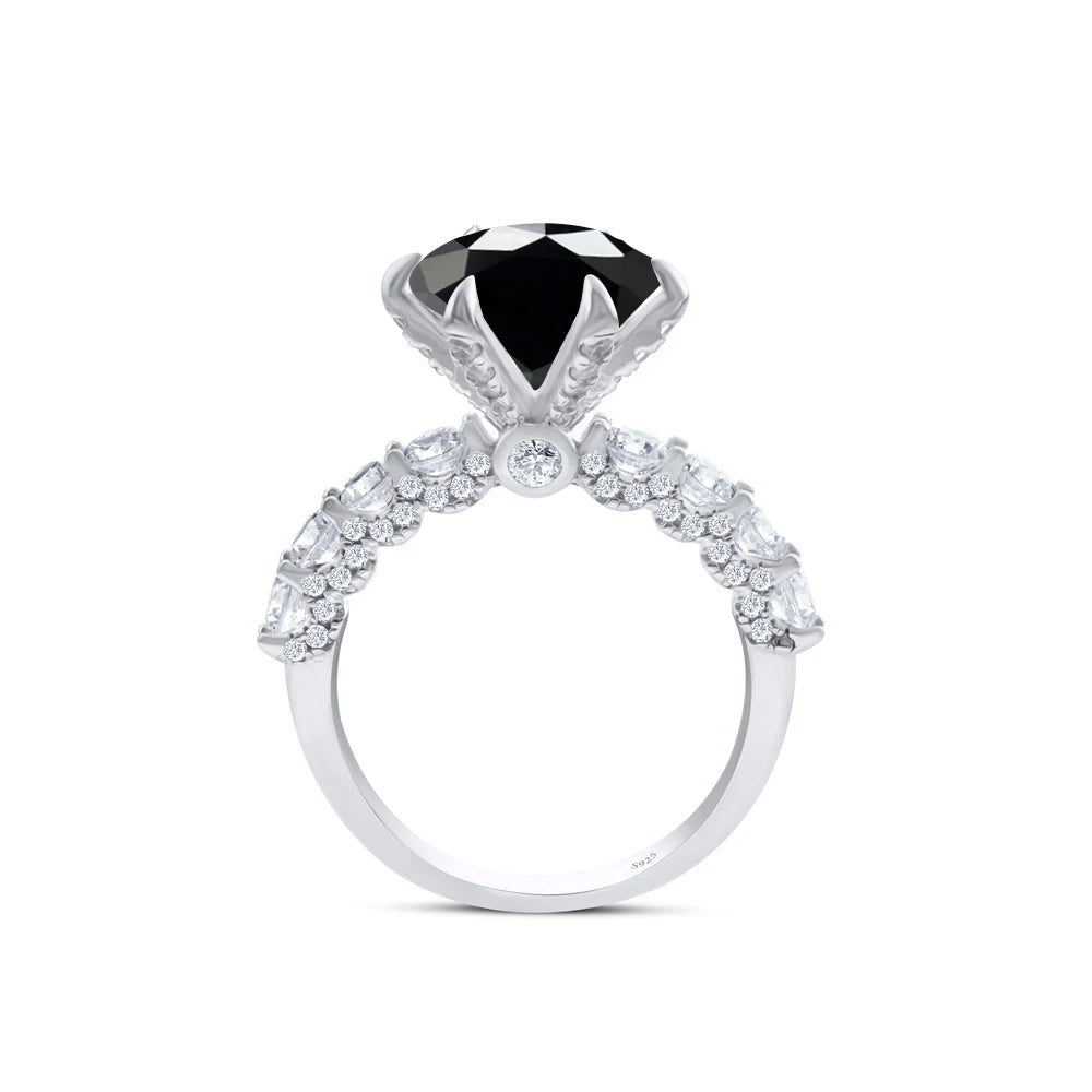 925 Sterling Silver Women's Ring 3/5CT Moissanite Fairy Ring With Certificate D Color Relationship Gift Fine Jewelry Engagement