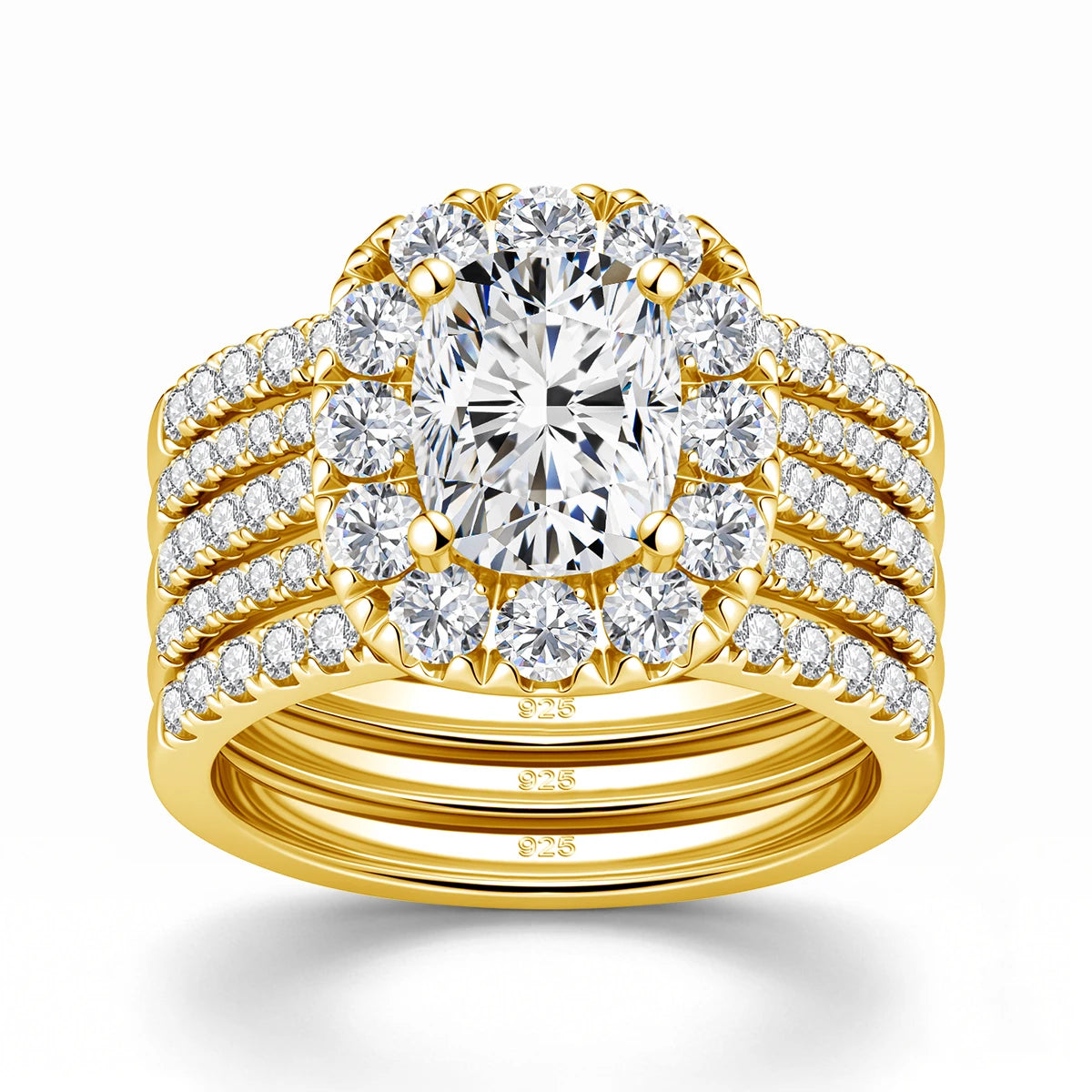 7*9mm 3CT Moissanite Female Rings 925 Sterling Silver Cushion Cut Lab Diamond Rings for Women Wedding Engagement Jewelry