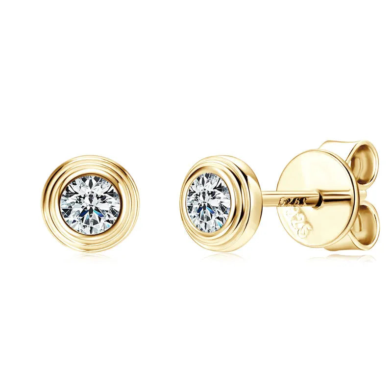 Round 3mm D Color Moissanite Stud Earring 925 Sterling Silver Small Earrings for Women Piercing Pendientes Minimalist Jewelry