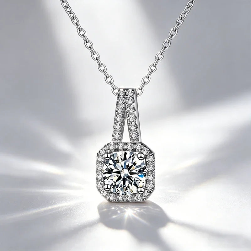 100% Real Moissanite With GRA Ceritificate Jewellry Earrings Necklace Rings S925 Silver Luxury Sparkling Diamond D VVS Gifts
