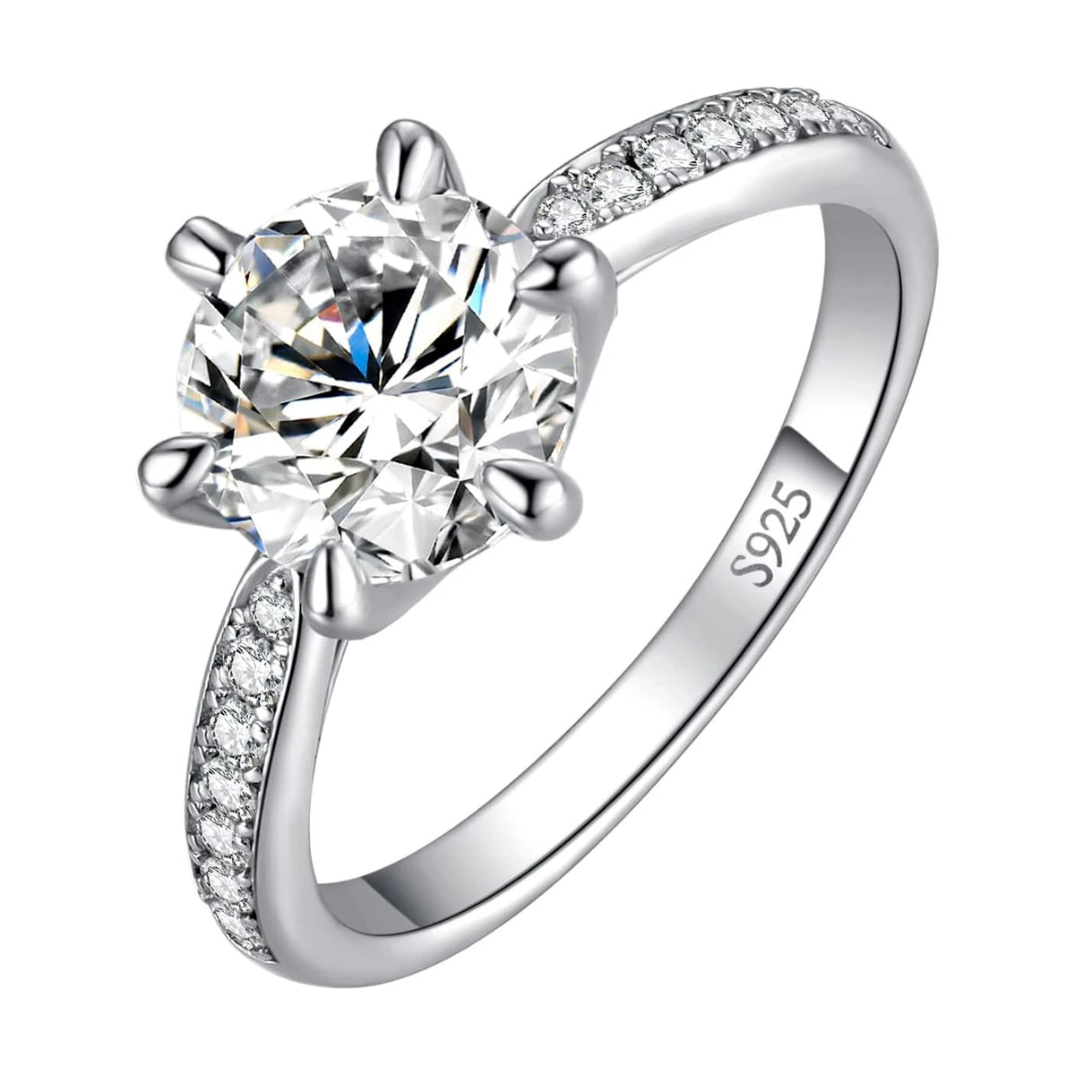 1 CT Round Moissanite Promise Ring