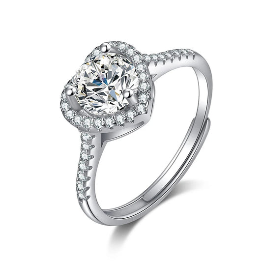 1 CT Tension Set Moissanite Ring