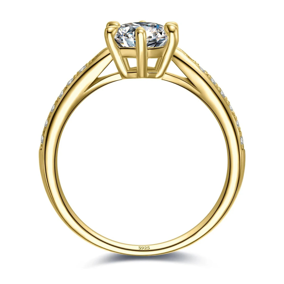 1 CT Round Moissanite Promise Ring
