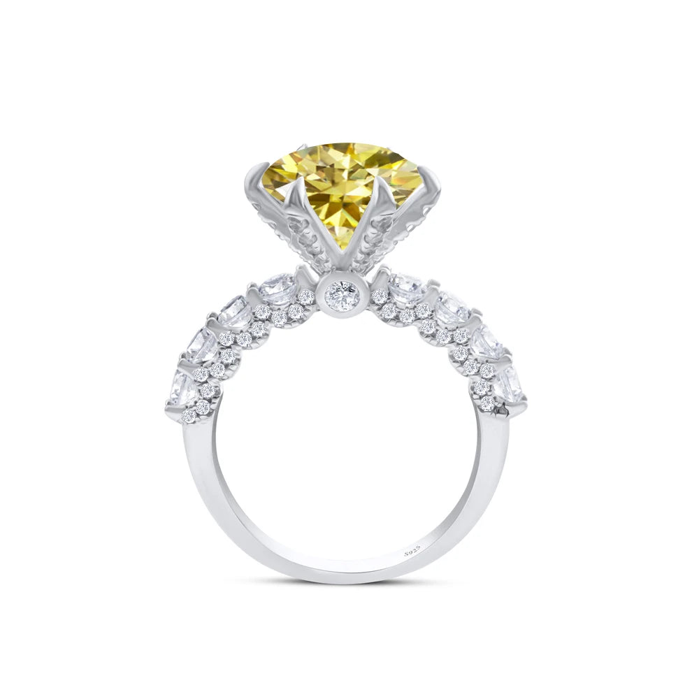 925 Sterling Silver Women's Ring 3/5CT Moissanite Fairy Ring With Certificate D Color Relationship Gift Fine Jewelry Engagement