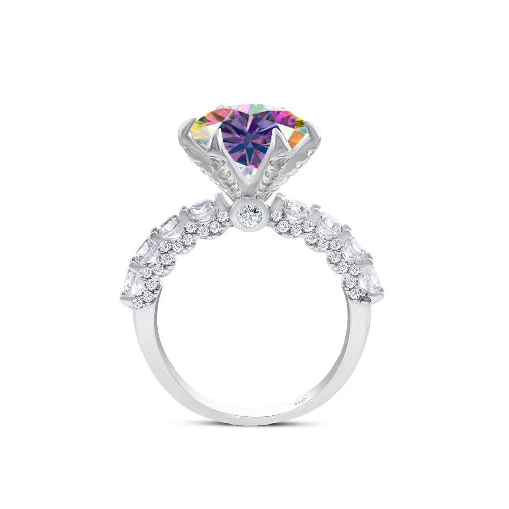 925 Sterling Silver Women's Ring 3/5CT Moissanite Fairy Ring With Certificate D Color Relationship Gift Fine Jewelry Engagement
