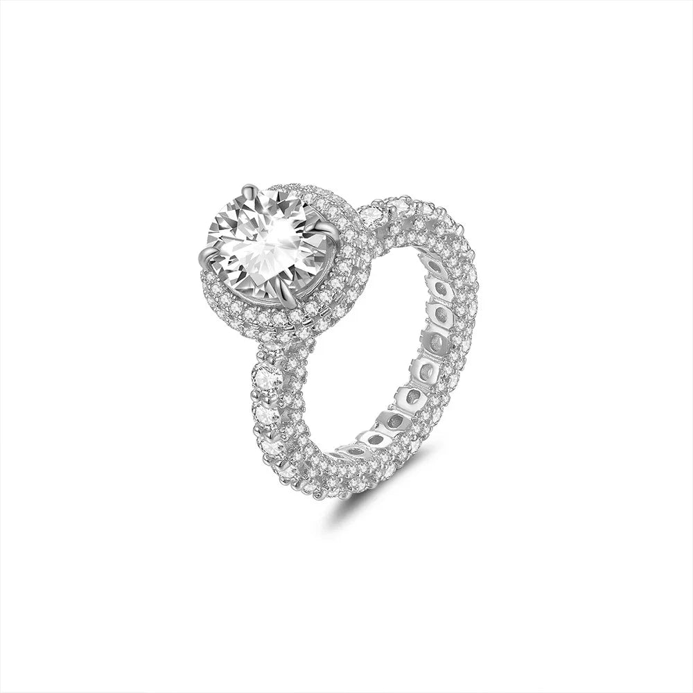 5 CT Oval Moissanite Statement Ring