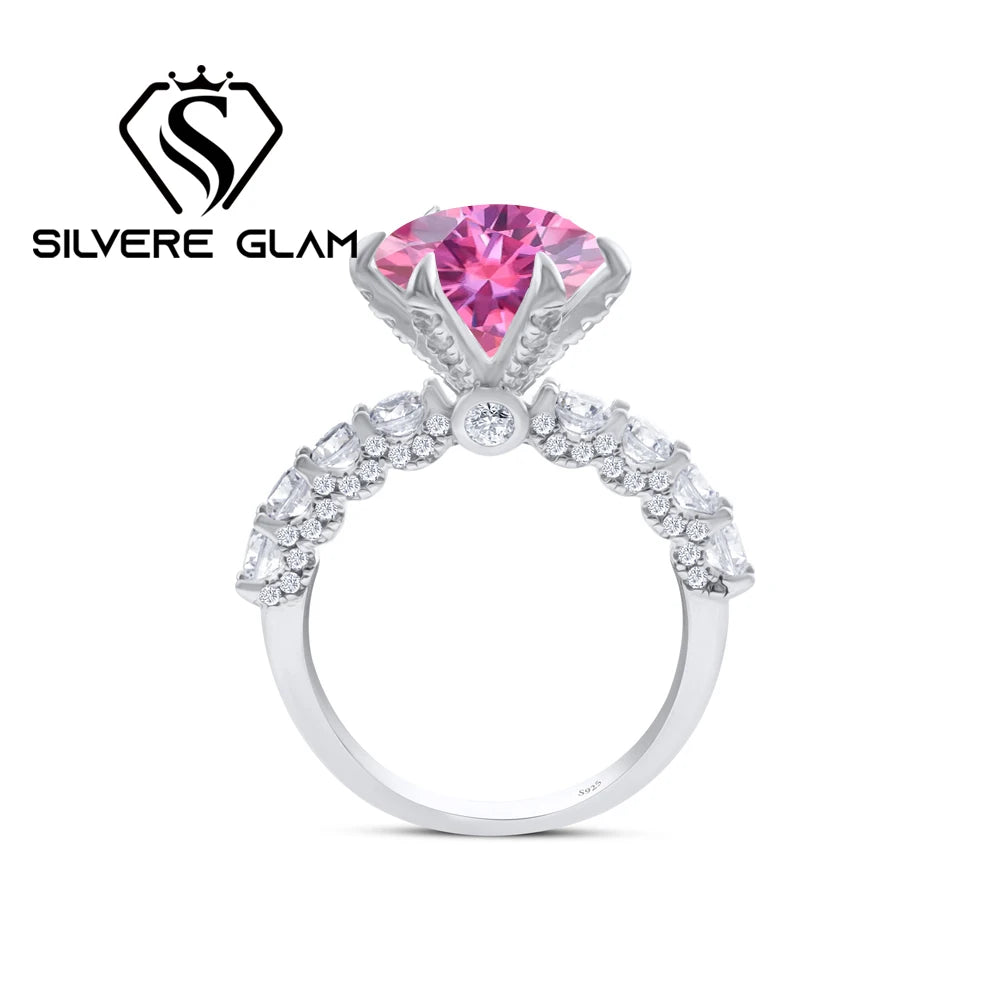 925 Sterling Silver Women's Ring 3/5CT Moissanite Fairy Ring With Certificate D Color Relationship Gift Fine Jewelry Engagement