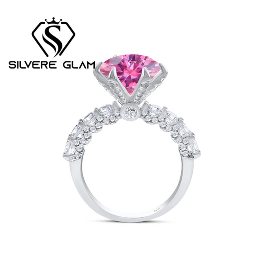 925 Sterling Silver Women's Ring 3/5CT Moissanite Fairy Ring With Certificate D Color Relationship Gift Fine Jewelry Engagement