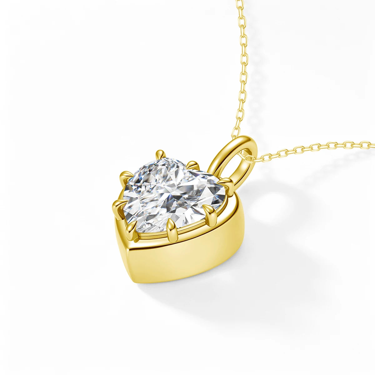 Heart Shape Necklace Pendant 2CT D Color Moissanite 14K Gold Filled for Girlfriend Fiancée Gift  Valentine's Day Gifts Romantic