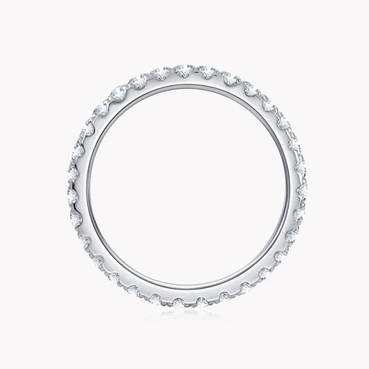 Slim Round Moissanite Full Eternity Band