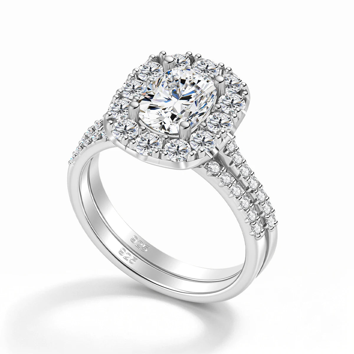 7*9mm 3CT Moissanite Female Rings 925 Sterling Silver Cushion Cut Lab Diamond Rings for Women Wedding Engagement Jewelry