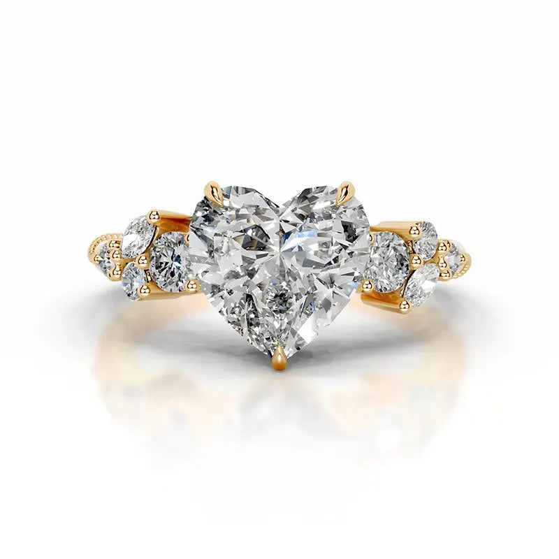 Mushan Luxury Jewelry S 925 Sterling Silver 2 Ct Diamond Set Moissanite Ring Women Hot Sale Luxury Love Ring