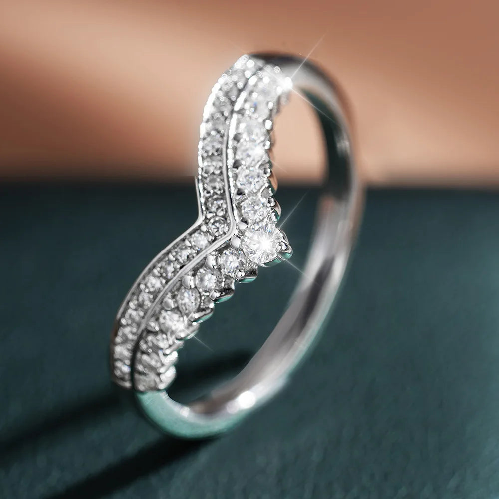 925 Sterling Silver Moissanite Wedding Bands Fine Jewelry Ring For Women